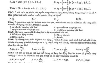 ĐỀ THI THPT 2024 MÔN VẬT LÝ