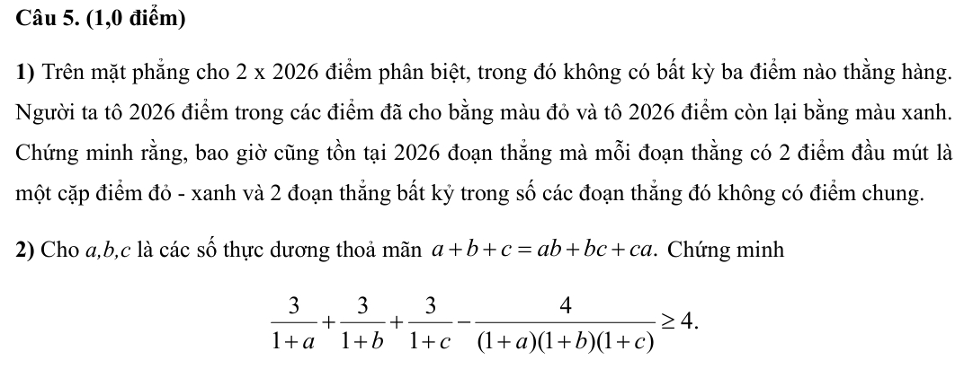 Đề tuyển sinh lớp 10 môn Toán (chuyên) năm 2025 – 2026 sở GD&ĐT Hải Dương
