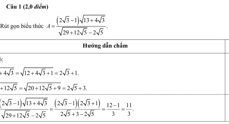 Đáp án Đề tuyển sinh lớp 10 môn Toán (chuyên) năm 2025 – 2026 sở GD&ĐT Tuyên Quang