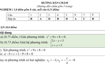 Đáp án Đề tuyển sinh lớp 10 môn Toán năm 2025 – 2026 sở GD&ĐT Thanh Hóa