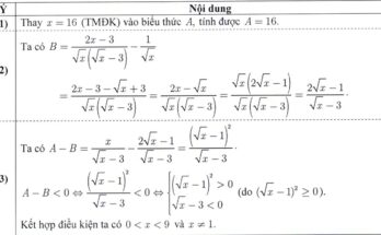 đáp án Đề tuyển sinh lớp 10 THPT môn Toán năm 2024 – 2025 sở GD&ĐT Hà Nội