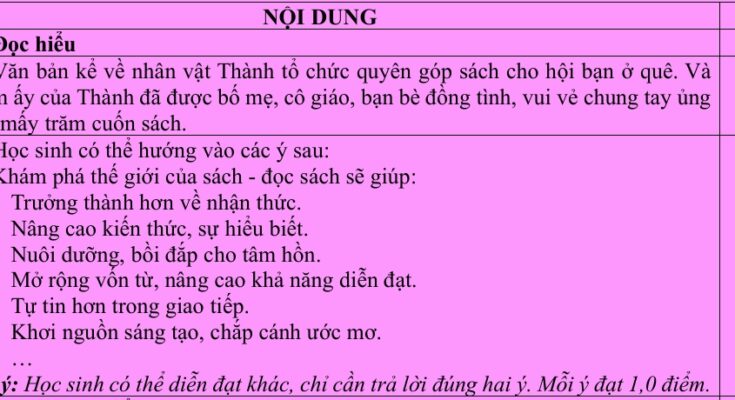 Đáp án Đề thi vào lớp 6 môn Ngữ Văn 2024-2025 Trường điểm TP. Thủ Đức thành phố Hồ Chí Minh