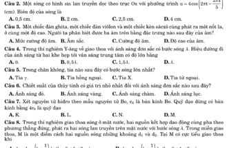 ĐỀ THI THPT 2023 MÔN VẬT LÝ
