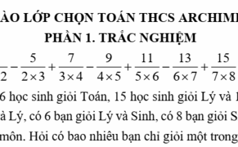 Đề thi tuyển sinh vào lớp 6 môn Toán trường THCS Archimedes năm 2025