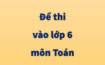 đê thi vào lớp 6 môn toán